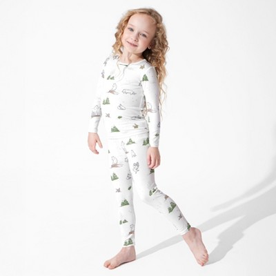 Bellabu Bear Winter Forest Animals Bamboo Kids Pajamas