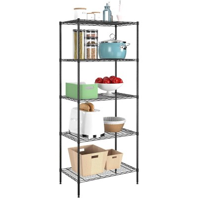 FDW 5-Shelf Adjustable Wire Shelving Unit Metal Shelf Layer Rack Strong Steel Organizer Wire Rack