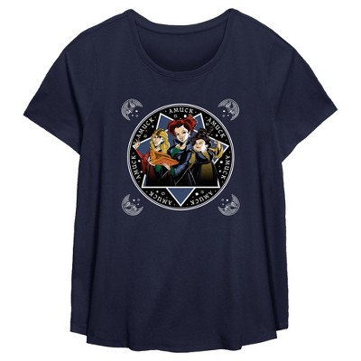 Women's Hocus Pocus Amuck Witch Circle T-Shirt