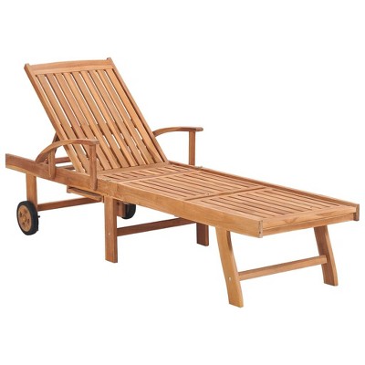 vidaXL Sun Lounger Set of 2 Teak and Taupe