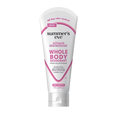 Summer's Eve Ultimate Odor Protection Whole Body Deodorant - Simply Sensitive - 3 fl oz