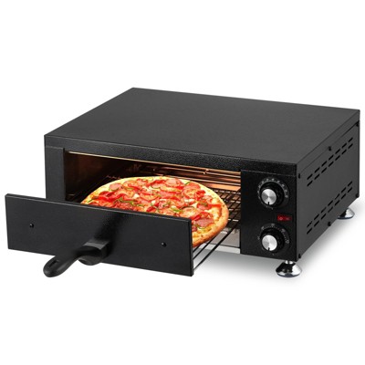 1100W Countertop Electric Pizza Oven,Stainless Steel Pizza Oven Maker with Timer & Removable Tray for Home, Kitchen & Restaurant