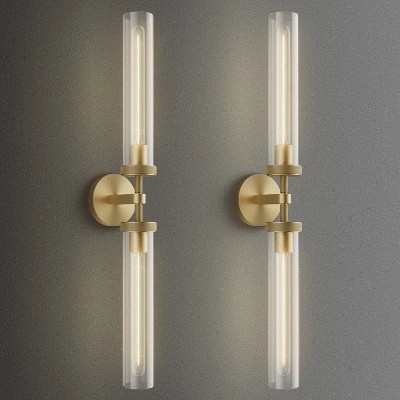 Light Wallchiere Armed Sconce Wall Mounted Sconces Wall Lights (Set of 2) Brass