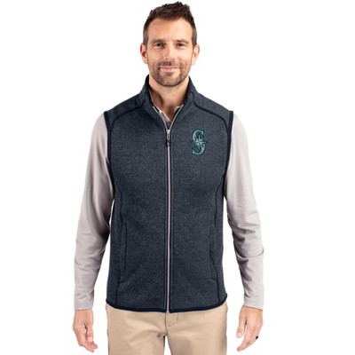 Seattle Mariners Cutter & Buck Mainsail Sweater-Knit Mens Full Zip Vest