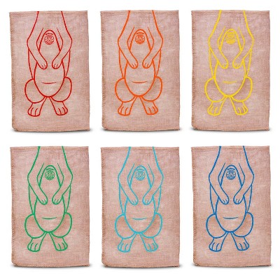 GoSports Roo Racers Burlap Potato Sack Race Game 6pk - XL