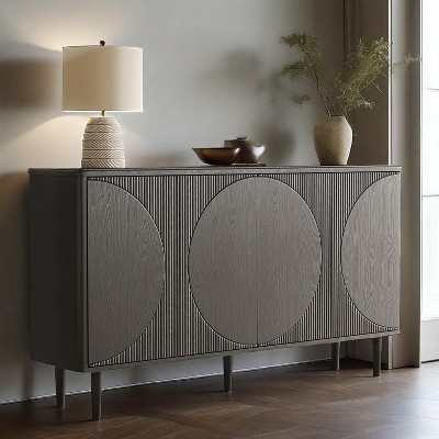KTMBDW Buffet Cabinet with Storage, 59 Inch Kitchen Sideboard Cabinet for Dining Room, Living Room