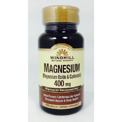 Windmill Magnesium Oxide 400mg Tablets, 100 Ct