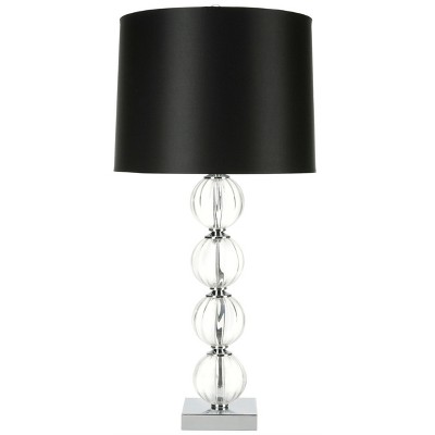 Amanda Black Glass Globe Lamp - 31 Inch Height - LIT4006 - Safavieh