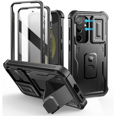 Dexnor for Samsung Galaxy S24 Case with Built-in Slide Camera Cover & Screen Protector & Kickstand