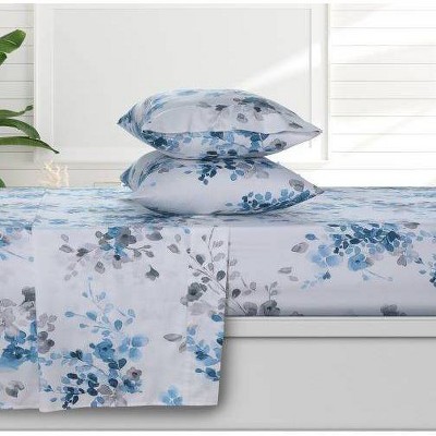 300 Thread Count Organic Cotton Deep Pocket Printed Sheet Set - Azores Home