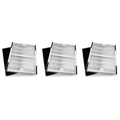 Nispira IAF-H-100A True HEPA Carbon Filter Set for Idylis A Air Purifier Filtrete FAP-C01-A, AC-2119 IAP-10-100 IAP-10-150 IAPC-40-140. 3 Sets