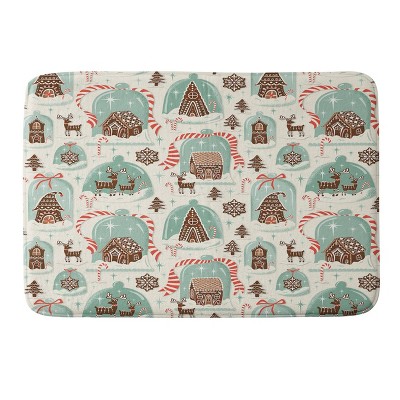 Heather Dutton Gingerbread Village Cream Memory Foam Bath Rug - Deny Designs: Abstract Microfiber, Machine Washable