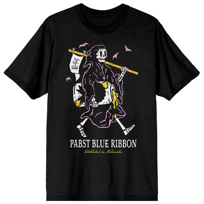 Pabst Blue Ribbon Grim Reaper Men's Black Short Sleeve Tee