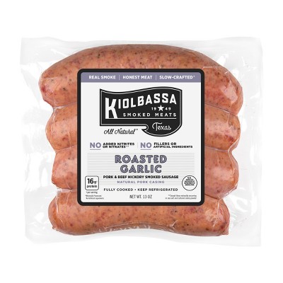 Kiolbassa Roasted Garlic Smoked Sausage - 13oz