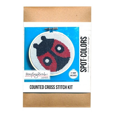 Mary Engelbreit Ladybug Counted Cross Stitch Kit: Beginner Level