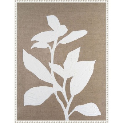 Amanti Art Frosted Linen Floral I by Vanna Lam Framed Canvas Wall Art