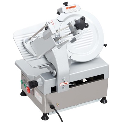 Electric Food Slicer, Full-Auto Stainless Steel Electric Food Cutter Machine with Adjustable Thickness
