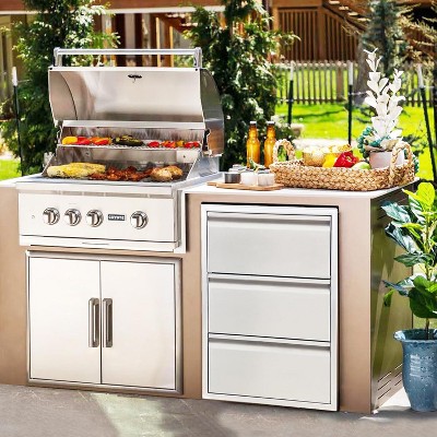 Acekool 16" Triple  Kitchen Drawers with Paper Towel Holder