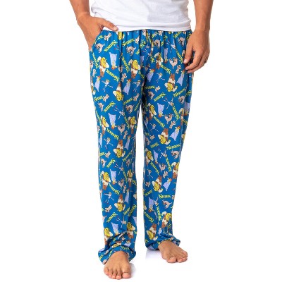 DreamWorks Shrek Mens' Characters Donkey Fiona Sleep Pajama Pants Blue