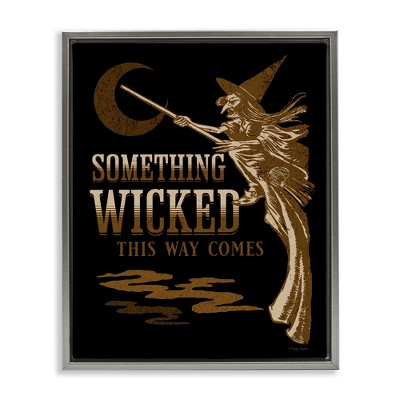 Stupell Industries Something Wicked Witch Floating Frame Canvas Art