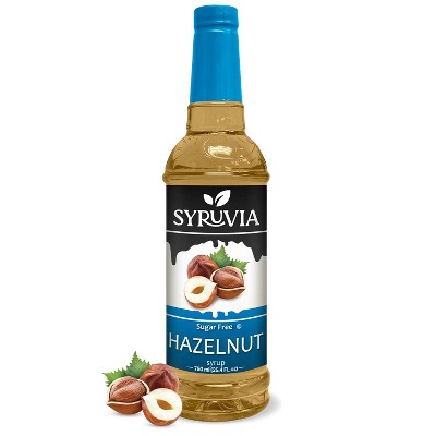 Syruvia Sugar Free Hazelnut Syrup - 25.4 fl oz. Premium Flavoring Syrup For Coffee