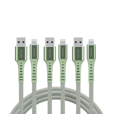 Nautica C65 Lightning To Usb-A Cable – MFi Certified, Premium Braided Design, Fast Charging & Data Transfer, Compatible with Apple, Samsung and More