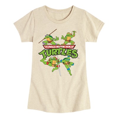 Girls' - Teenage Mutant Ninja Turtles - Group Fitted Short Sleeve Graphic T-Shirt
