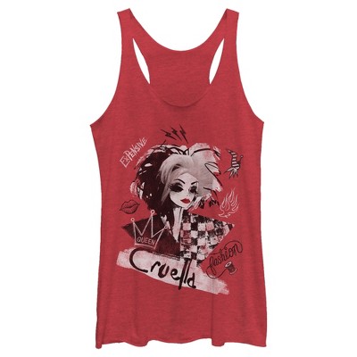 Women's Cruella Fashion Sketch Racerback Tank Top