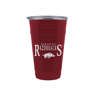 NCAA Arkansas Razorbacks Tailgater Tumbler - 22oz: Stainless Steel, Acrylic Lid