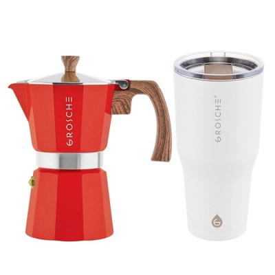 GROSCHE Milano Stovetop Espresso Maker Moka Pot Home Espresso Coffee Maker