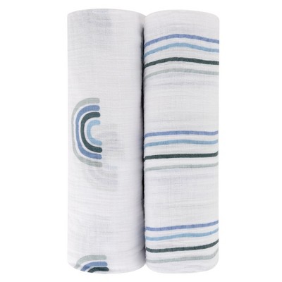 Ely's & Co. Cotton Muslin Swaddle Blanket  2 Pack