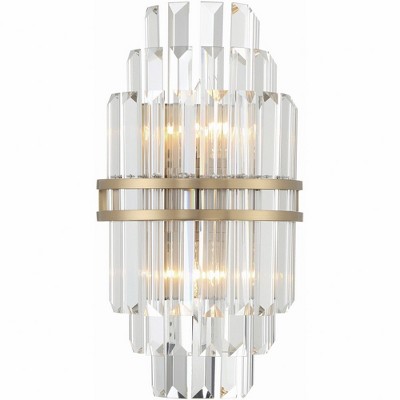 Crystorama Lighting Hayes 2 - Light Sconce in  Aged Brass