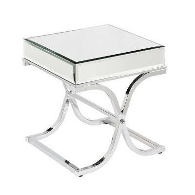 Ava Mirrored End Table - Silver - SEI