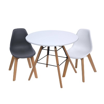 3pc Modern Kids' Round Table and Chair Set - Gift Mark