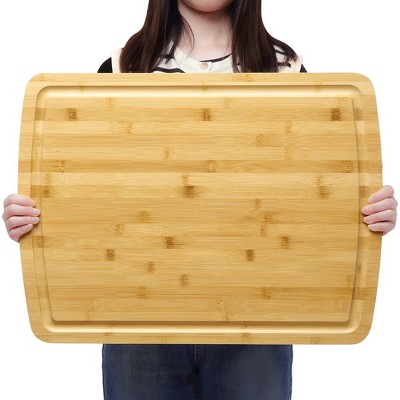 24 x 18 In Extra Large Organic Bamboo Cutting Board,Meal Prep & Serving Wooden Cutting Board