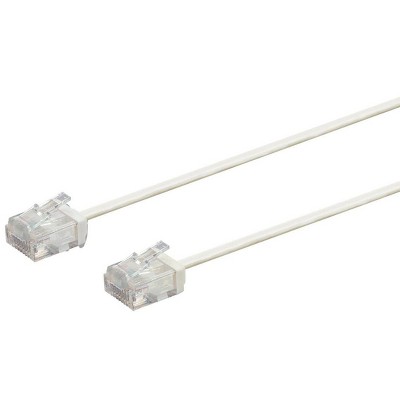 Monoprice Cat6 Ethernet Patch Cable - 3 Feet - White | Stranded, 550MHz, UTP, Pure Bare Copper Wire, 32AWG  - Micro SlimRun Series