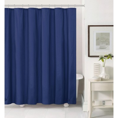 Heavy Duty Navy Blue 10 Gauge Hotel Non-Toxic Odor Free PEVA Shower Curtain Liner - Mold & Mildew Resistant