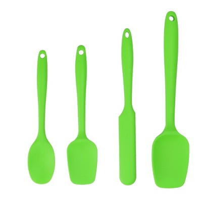 Unique Bargains Heat Resistant Non Stick Dishwasher Safe Seamless Design Spatula Set 4 Pcs