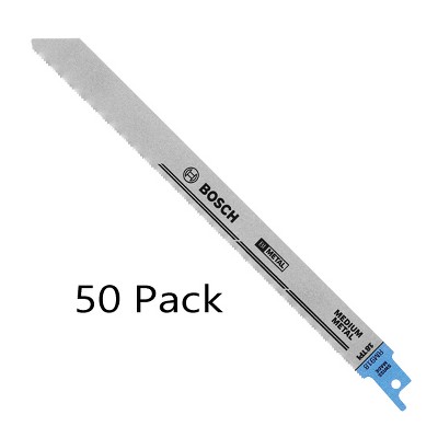 Bosch 25 Pack of Genuine 9-Inch 18T Metal Cutting Recip Saw Blades - RM918B-50PK
