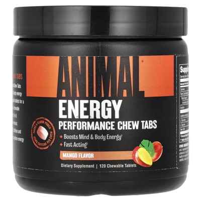 Animal Energy Performance Chew Tabs, Mango, 120 Chewable Tablets