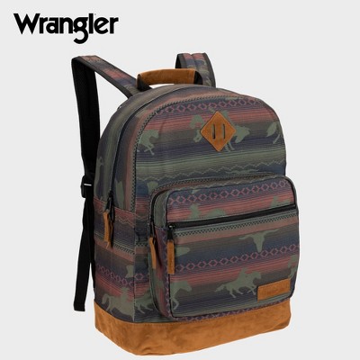 Wrangler 18.5" Yellowstone Backpacks for Women Men Girl Boy, Water Resistant Classic Logo Casual Daypack
