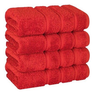 American Soft Linen Luxury Turkish 4 Piece Hand Towel Set, 100% Cotton  16x28 inches Soft and Quick Dry Hand Towels for Bathroom