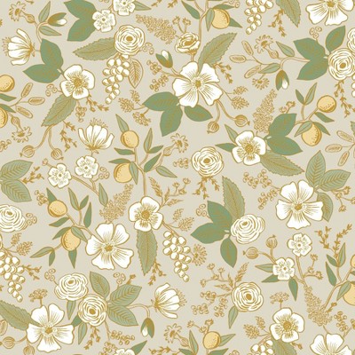 Rifle Paper Co. Colette Linen Peel and Stick Wallpaper: Self-Adhesive Floral Botanical, Multicolor, 34.2 Sq Ft Coverage