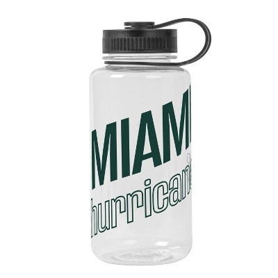 NCAA Miami Hurricanes Portable Drinkware - 38oz: Plastic Water Bottle