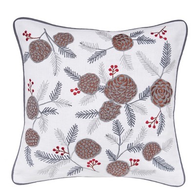 C&F Home Pinecone & Berries Christmas Throw Pillow, 18" x 18"