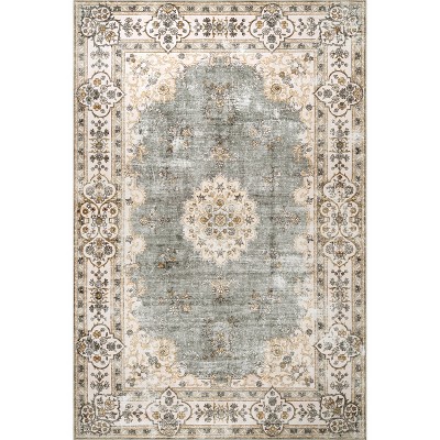 Nuloom Ren Vintage Floral Pet Friendly Machine Washable Area Rug