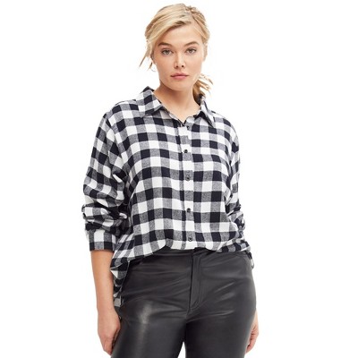 ellos Plaid Flannel Shirt