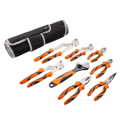 VEVOR 8-Piece Pliers Set, 12"/10"/8" Groove Joint Pliers, 8" Linesman's Pliers, 6" Slip Joint Pliers, 8" Long Nose Pliers, 6" Diagonal Cutter