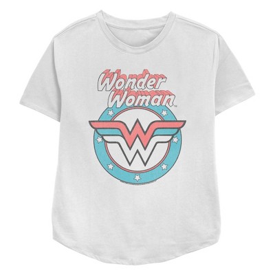 Women's Wonder Woman Retro Comic Logo T-Shirt