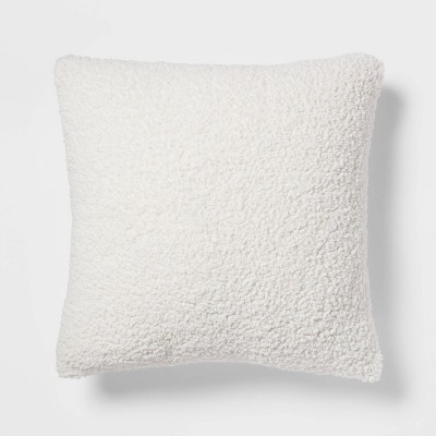 Euro Traditional Cozy Faux Shearling Fur Decorative Throw Pillow - Threshold™